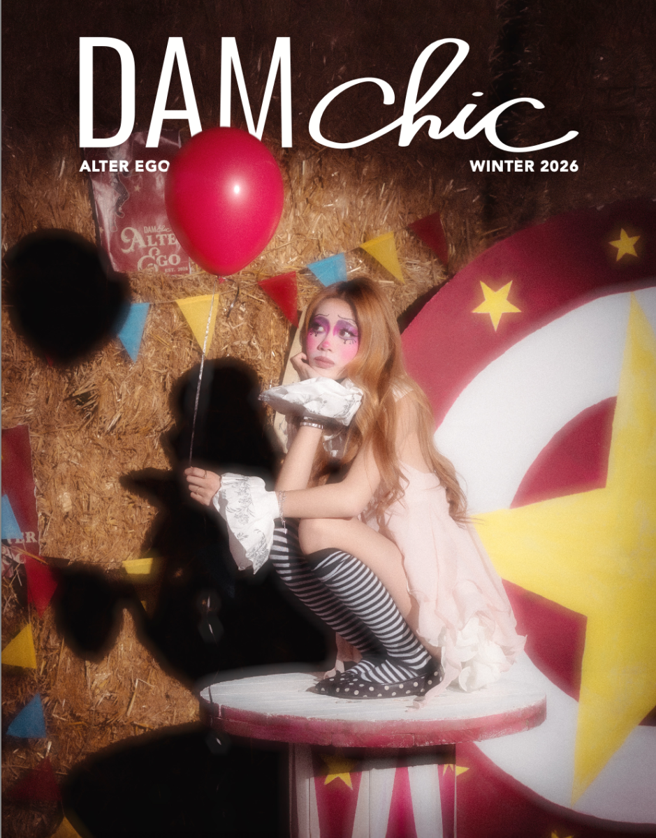 Magazine cover showing a woman holding a balloon